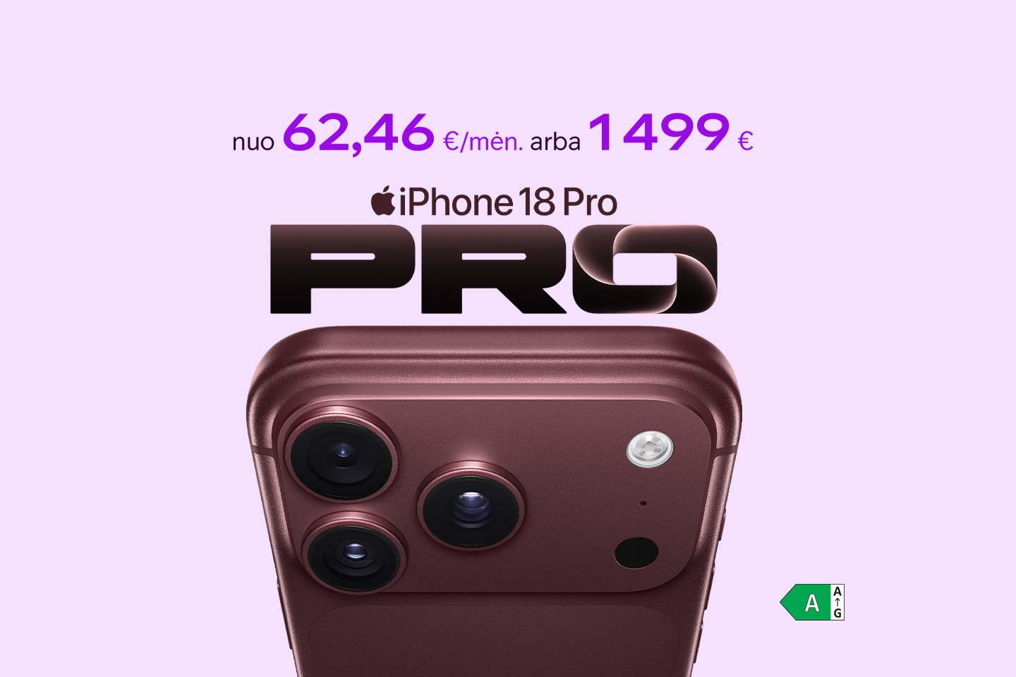 Nuo 62,46 eurų per mėnesį.