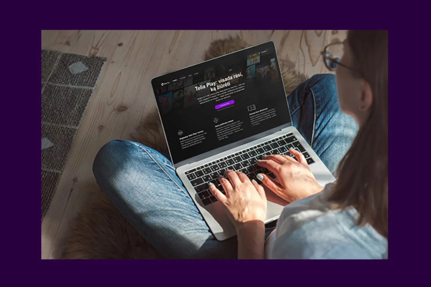 Telia Play kompiuterio ekrane