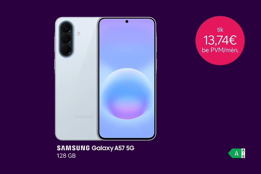 Samsung Galaxy A57 dabar geresne kaina