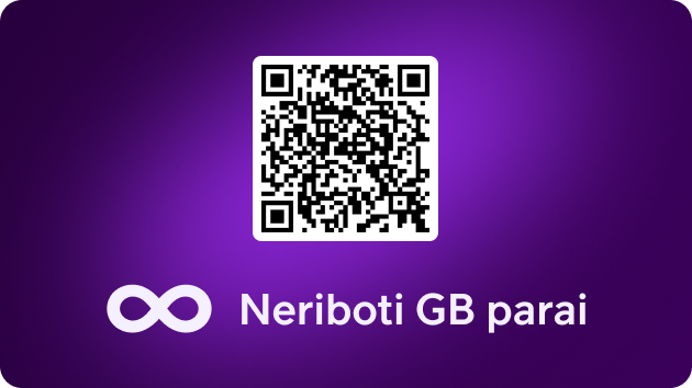 nuotrauka su QR kodu pasipildyti GB parai