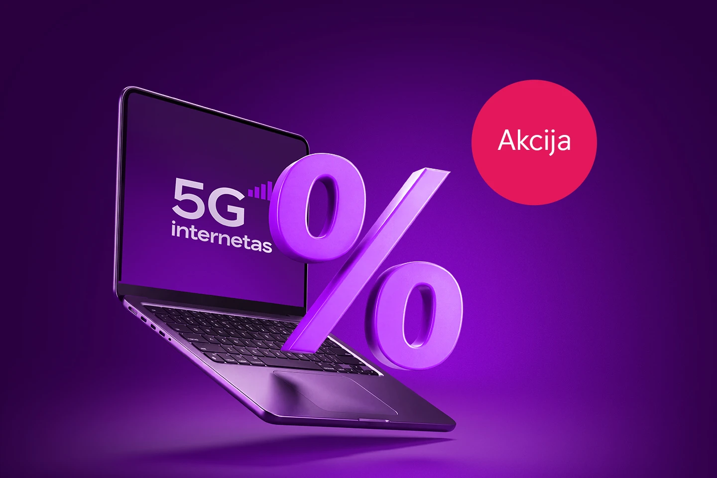 Akcija nešiojamam internetui verslui