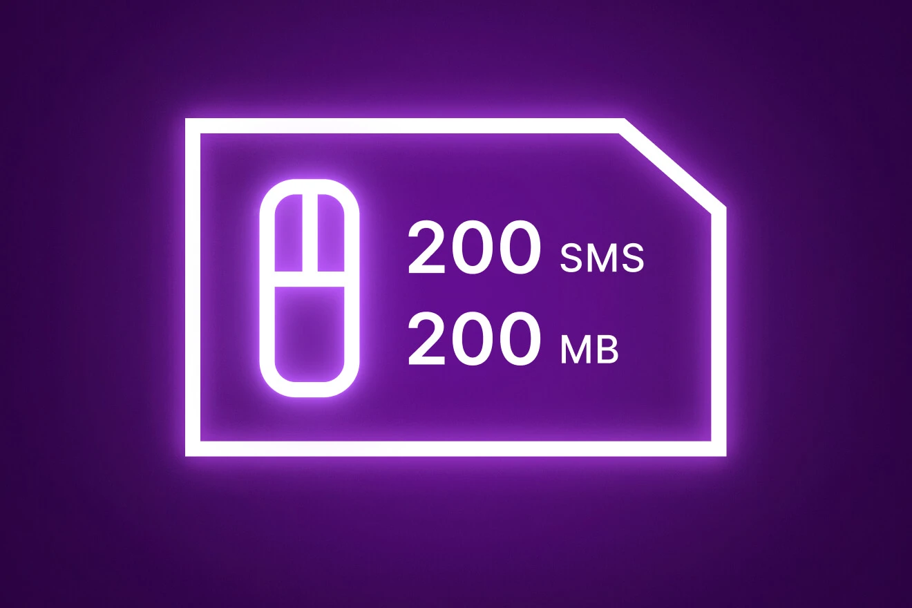 Planas Telemetrija 200: Suteikia 200 SMS, 200 MB
