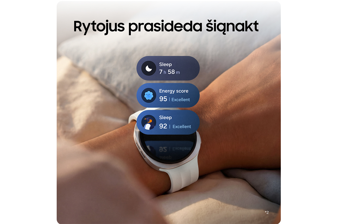 „Galaxy Watch9“ ir užrašas: „Rytojus prasideda šiąnakt“