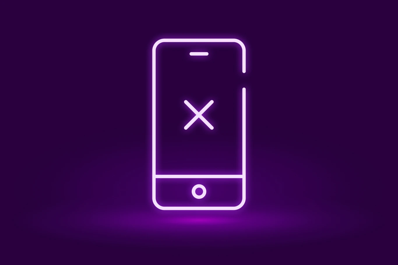 Mobilaus telefono iliustracija su kryžiuku centre